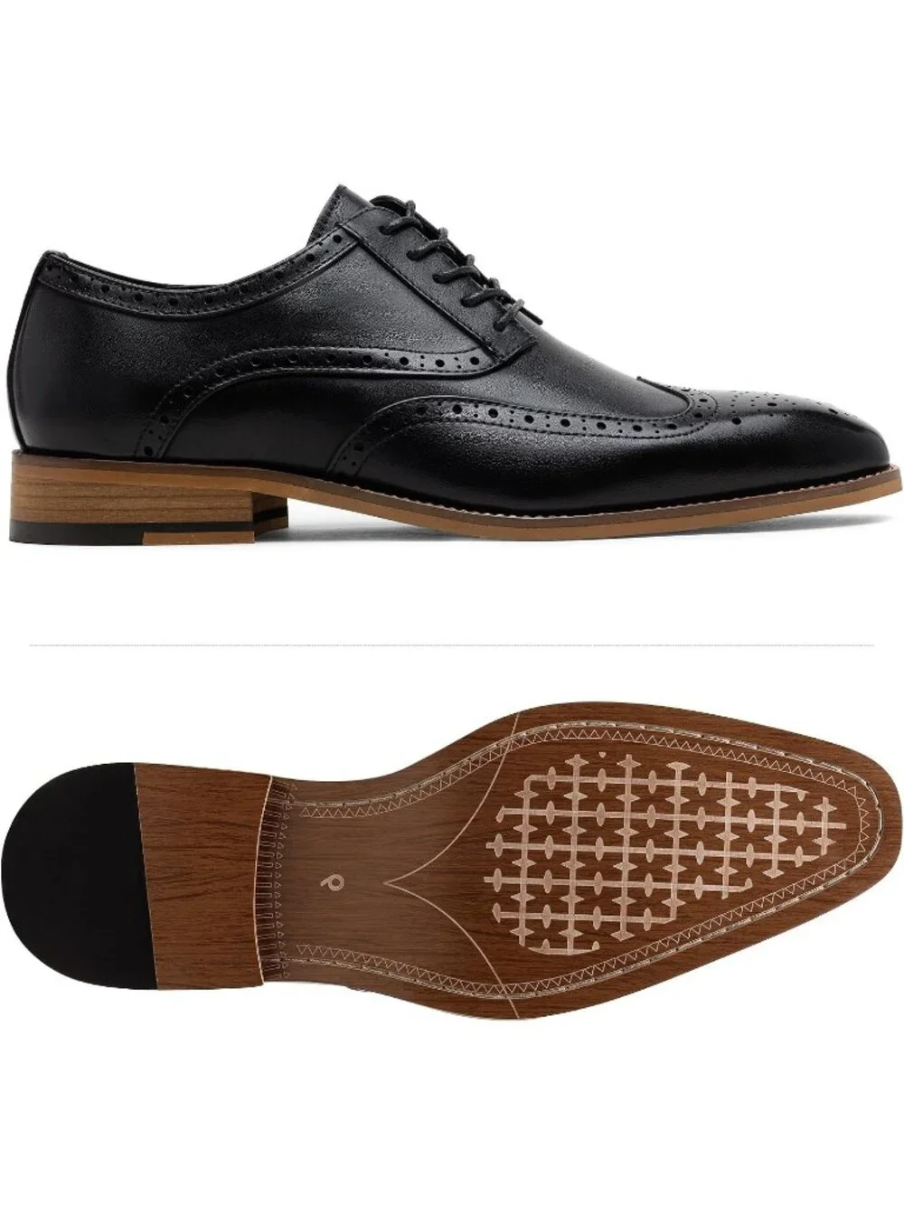Jousen Men's Amy Black9045 Leather Comfortable Oxford Business Classic Shoes